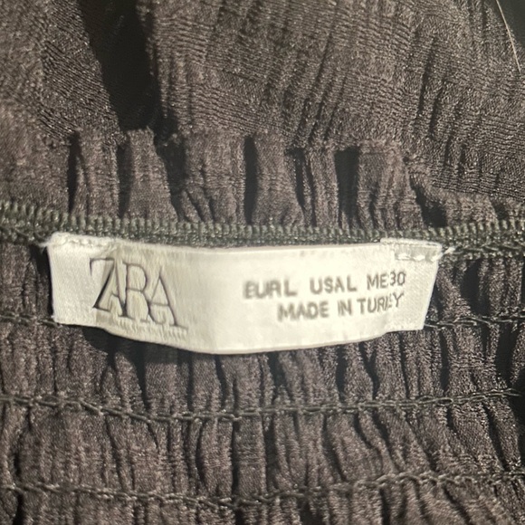 Zara Black Textured Off The Shoulder Top Large - Picture 4 of 8